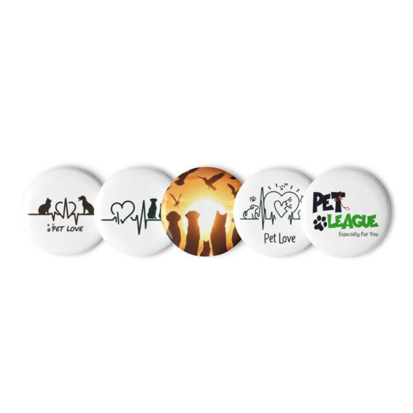 Set of pin buttons